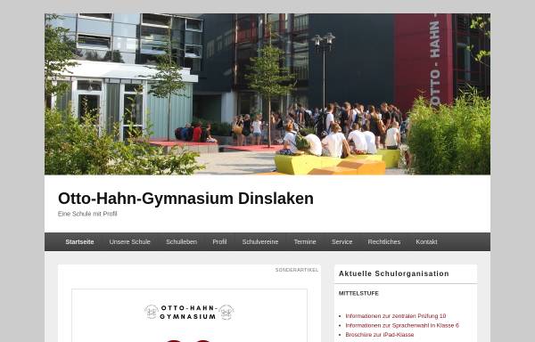 Vorschau von www.ohg-dinslaken.de, Otto-Hahn-Gymnasium