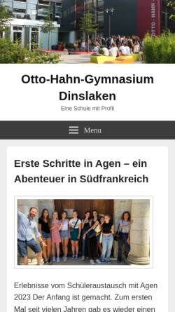 Vorschau der mobilen Webseite www.ohg-dinslaken.de, Otto-Hahn-Gymnasium