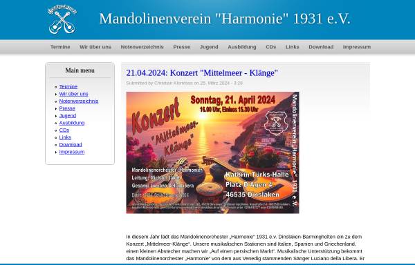 Vorschau von www.mvh-dinslaken.de, Mandolinenverein Harmonie 1931 e.V. Dinslaken