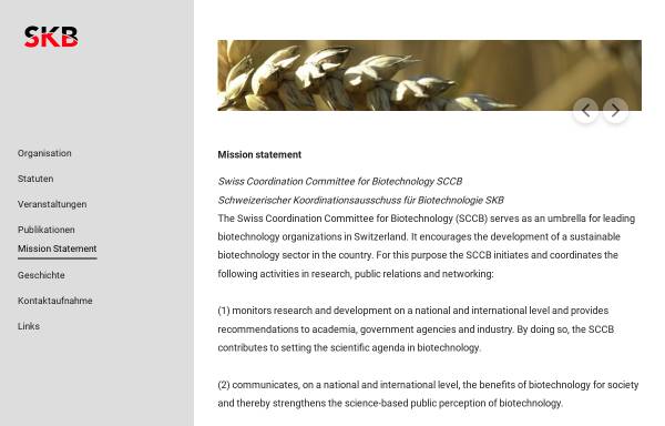 Vorschau von www.sk-biotechnologie.ch, Schweizerischer Koordinationsausschuss Biotechnologie (SKB)