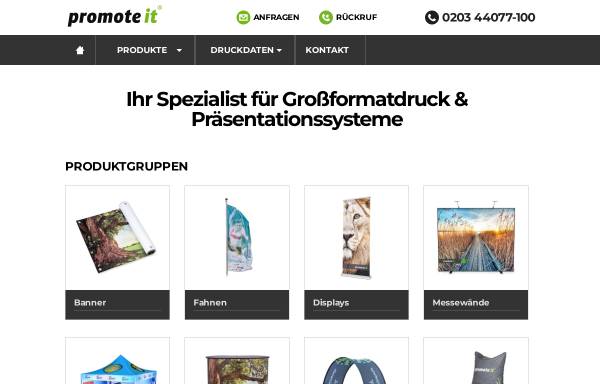 Vorschau von www.promoteit.de, promote it - Werbeagentur & Druckerei
