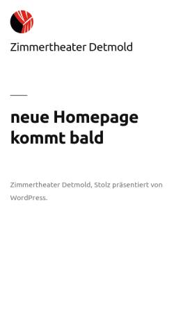 Vorschau der mobilen Webseite zimmertheater-detmold.de, Zimmertheater Detmold e.V.