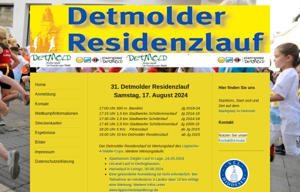 Vorschau von www.detmolder-residenzlauf.de, Detmolder Residenzlauf