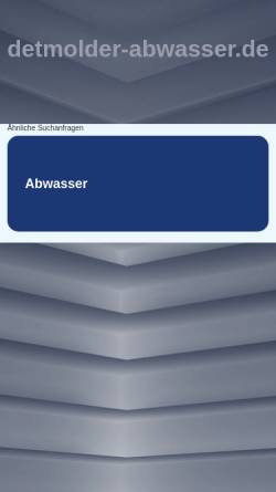 Vorschau der mobilen Webseite www.detmolder-abwasser.de, Detmolder Abwasser GmbH