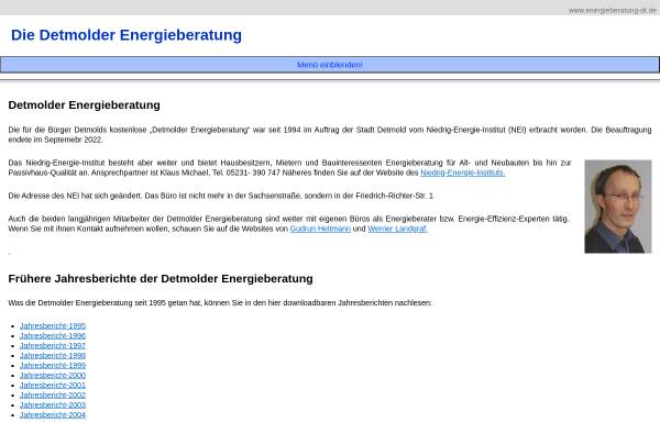 Vorschau von www.energieberatung-dt.de, Energieberatung Detmold