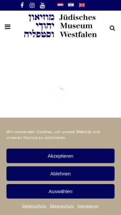 Vorschau der mobilen Webseite www.jmw-dorsten.de, Jüdisches Museum Westfalen