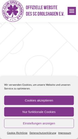 Vorschau der mobilen Webseite www.scdrolshagen.de, SC Drolshagen