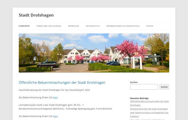 Vorschau von www.drolshagen.de, Stadt Drolshagen