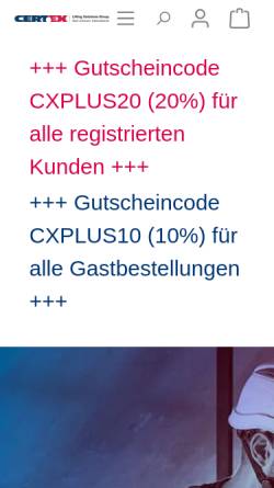Vorschau der mobilen Webseite www.certex.de, Certex Lifting & Service GmbH & Co. KG
