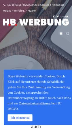 Vorschau der mobilen Webseite blees-verlag.de, Blees-Verlag
