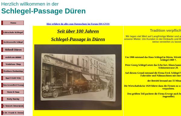 Vorschau von www.schlegel-passage.de, Schlegel-Passage Düren