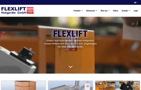Vorschau von www.flexlift.de, Flexlift Hubgeräte GmbH