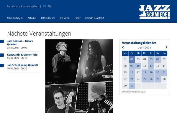 Vorschau von www.jazz-schmiede.de, Jazz-Schmiede