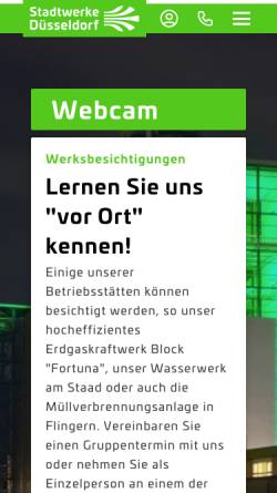 Vorschau der mobilen Webseite www.swd-ag.de, Webcam Lausward