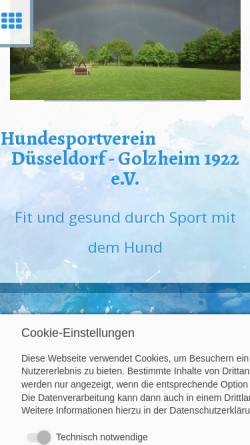 Vorschau der mobilen Webseite www.hsv-golzheim.de, HSV Düsseldorf-Golzheim 1922 e.V.