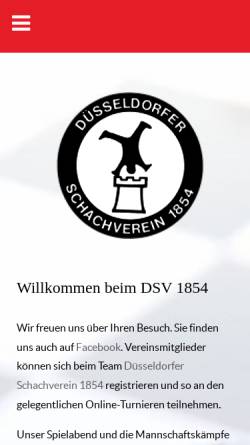 Vorschau der mobilen Webseite www.duesseldorfer-schachverein1854.de, Düsseldorfer Schachverein von 1854 e.V.