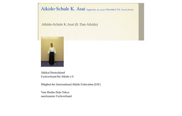 Vorschau von www.aikido-schule-asai.de, Aikido-Schule K. Asai