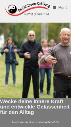 Vorschau der mobilen Webseite www.taiji-duesseldorf.de, Wushu Institut