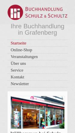 Vorschau der mobilen Webseite schulzschultz.de, Buchhandlung Schulz & Schultz