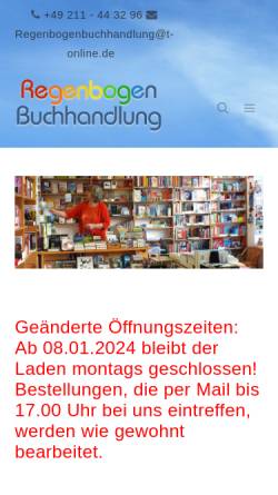 Vorschau der mobilen Webseite www.regenbogenbuchhandlung.de, Regenbogenbuchhandlung