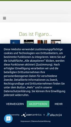 Vorschau der mobilen Webseite figaro-hair.de, Figaro