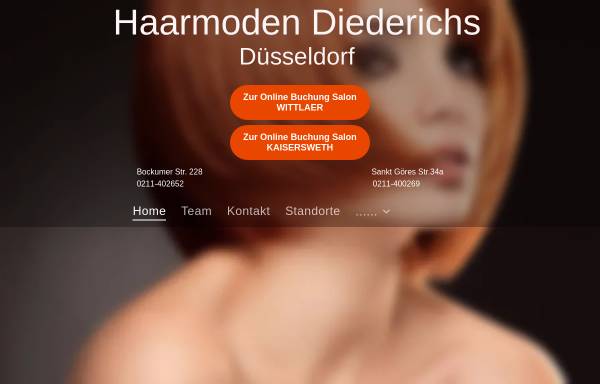 Vorschau von www.haarmoden.de, Haarmoden Diederichs