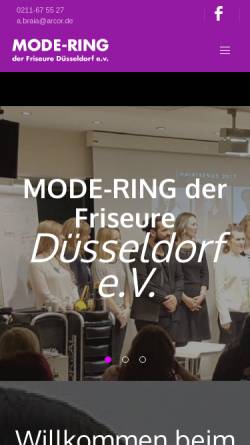 Vorschau der mobilen Webseite friseurmodering.de, Mode-Ring der Friseure Düsseldorf e.V.