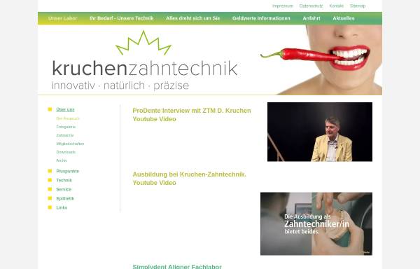 Vorschau von www.kruchen-zahntechnik.de, Kruchen Zahntechnik