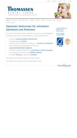 Vorschau der mobilen Webseite www.thomassen-dental-labor.de, Thomassen Dental-Labor GmbH