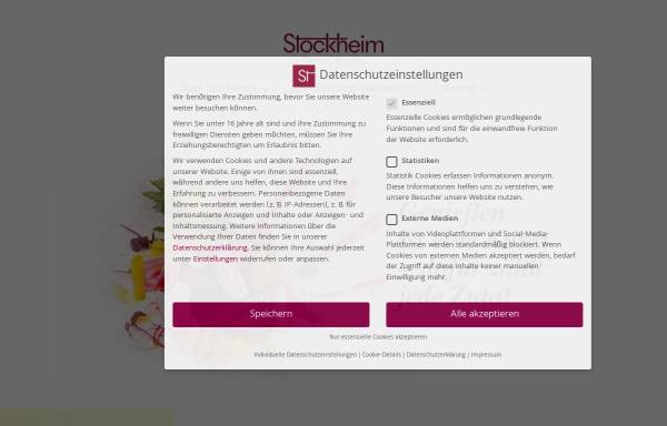 Vorschau von www.stockheim.de, Stockheim GmbH & Co. KG
