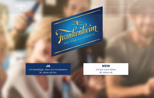 Vorschau von www.frankenheim.de, Brauerei Frankenheim