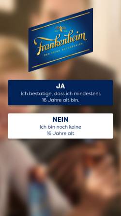 Vorschau der mobilen Webseite www.frankenheim.de, Brauerei Frankenheim