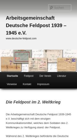 Vorschau der mobilen Webseite www.deutsche-feldpost.com, Deutsche Feldpost 1939-1945 (Arge)
