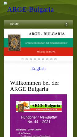 Vorschau der mobilen Webseite www.arge-bulgaria.de, Arbeitsgemeinschaft Bulgarien