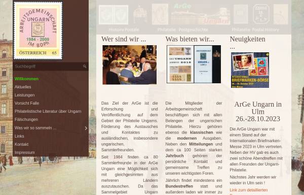 Vorschau von www.arge-ungarn.de, Arbeitsgemeinschaft Ungarn