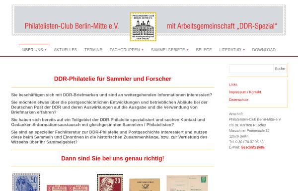 Vorschau von www.ddr-spezial.de, Arbeitsgemeinschaft DDR-Spezial im Philatelisten-Klub Berlin-Mitte
