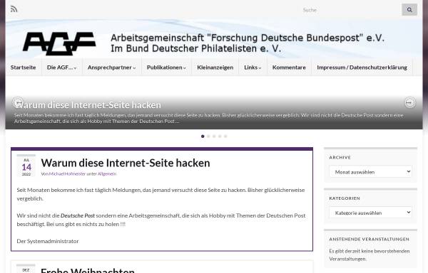 Arbeitsgemeinschaft Forschung Deutsche Bundespost Ev Deutschland