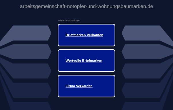 Vorschau von www.arbeitsgemeinschaft-notopfer-und-wohnungsbaumarken.de, Arbeitsgemeinschaft Notopfer- und Wohnungsbaumarken