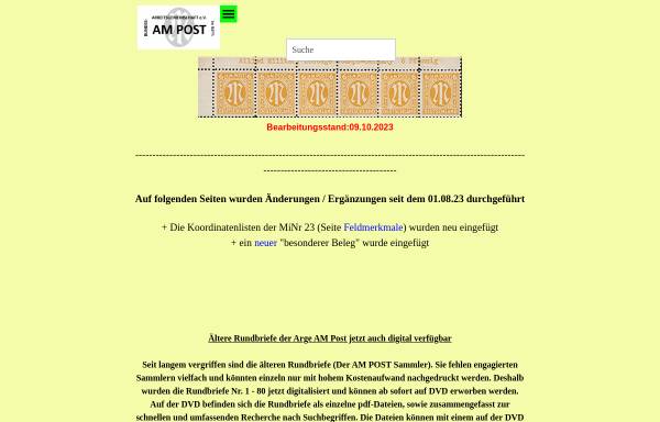 Vorschau von www.arge-am-post.de, Die Bundesarbeitsgemeinschaft AM POST stellt sich vor.
