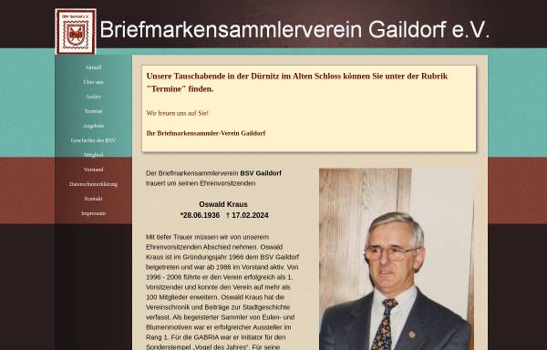 Vorschau von www.bsv-gaildorf.de, Briefmarkensammlerverein Gaildorf e.V.