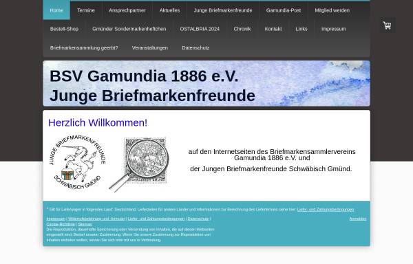 Vorschau von www.bsv-gamundia.de, Briefmarkensammlerverein Gamundia 1886 e. V.