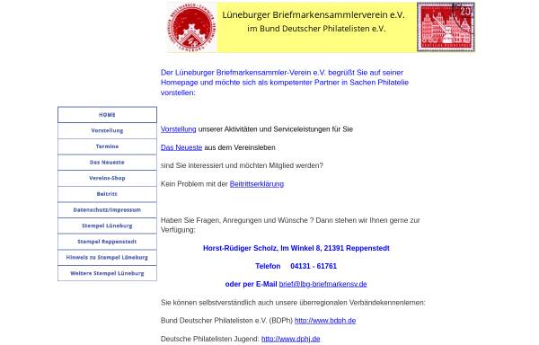 Vorschau von www.lbg-briefmarkensv.de, Lüneberger Briefmarkensammler-Verein e.V.