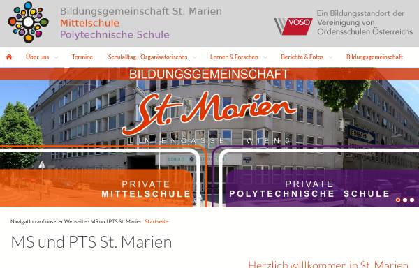 Vorschau von www.liniengasse.at, Privathauptschule der Barmherzigen Schwestern - St. Marien