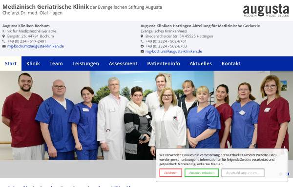 Vorschau von www.geriatrie-bochum.de, Medizinisch-Geriatrische Klinik