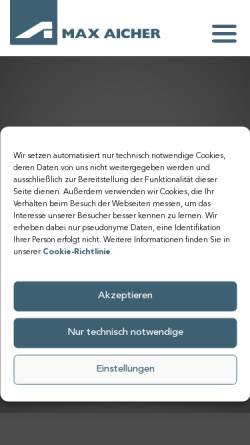 Vorschau der mobilen Webseite www.max-aicher.de, Max Aicher