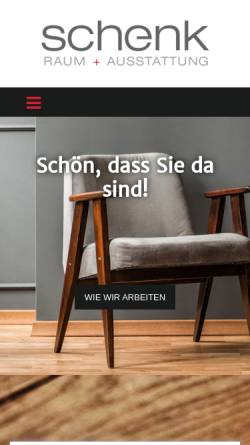 Vorschau der mobilen Webseite www.raumausstattung-schenk.de, Raumausstattung Schenk