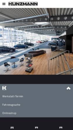 Vorschau der mobilen Webseite www.kunzmann.de, Robert Kunzmann GmbH & Co.KG