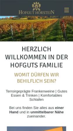 Vorschau der mobilen Webseite www.hofgut-hoerstein.de, Hofgut Hörstein