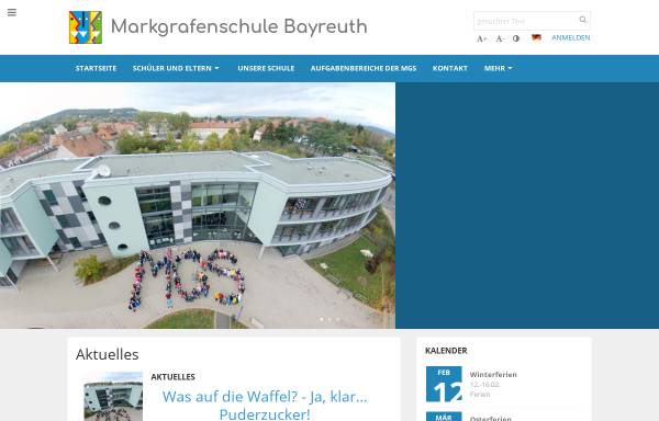 Vorschau von www.mgs-bt.de, Markgrafenschule Bayreuth