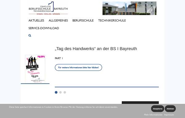 Vorschau von www.bs1-bt.de, Staatliche Berufsschule 1